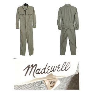 Madewell Olive Utility/Flight Suit Jumpsuit